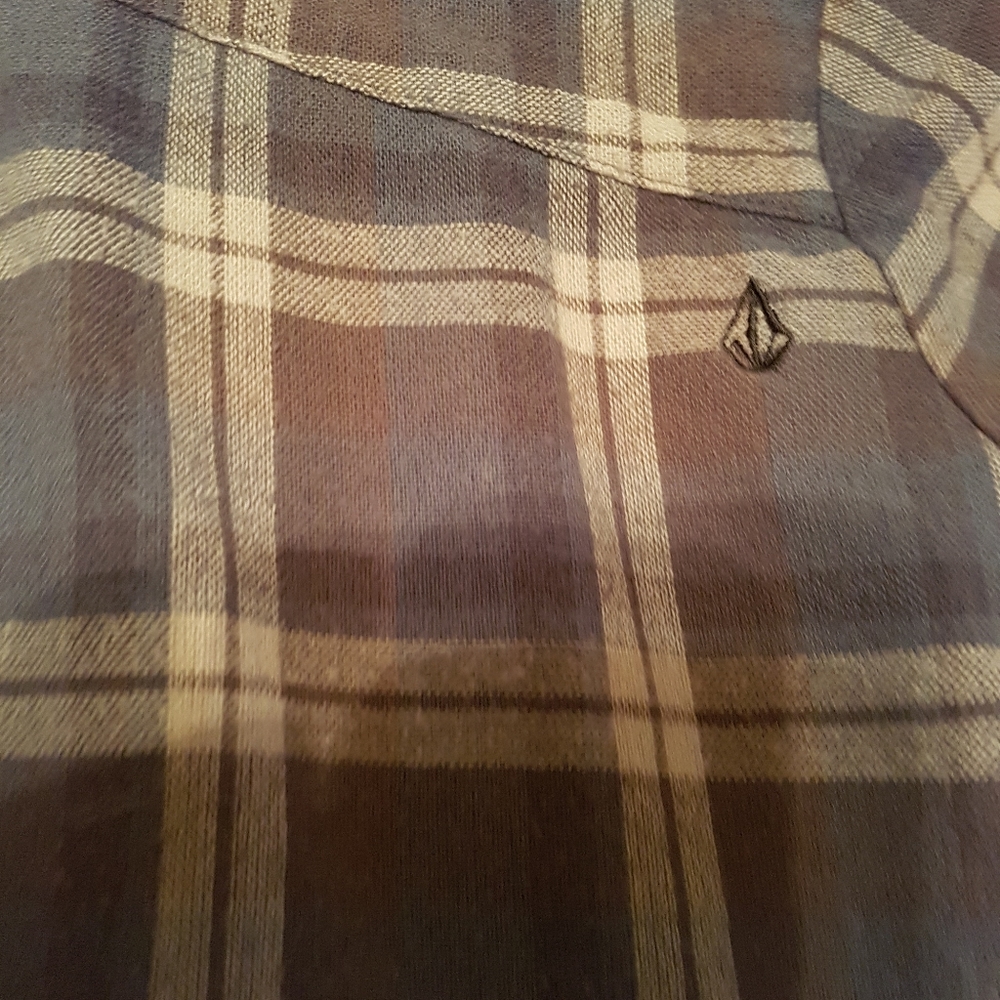 Volcom Youth Flannel Plaid Shirt - Picture 3 of 8